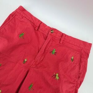 Polo Ralph Lauren Chino Shorts Pickleball Cricket Mens 34 Red Tennis Embroidered